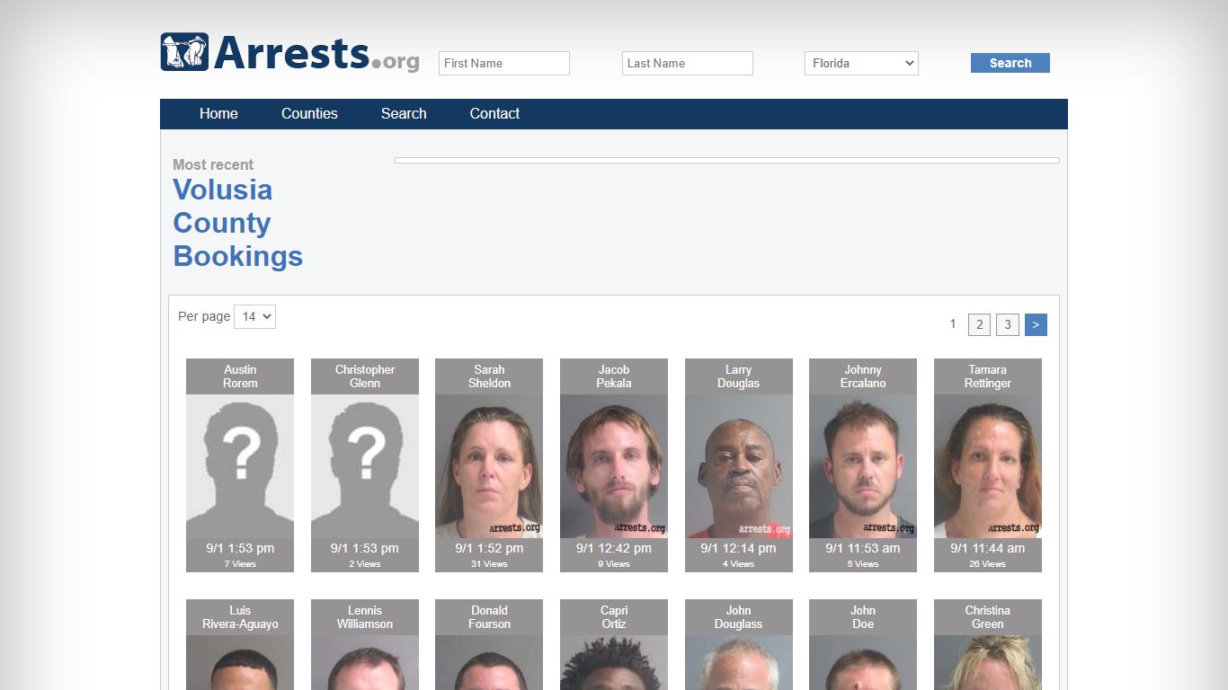 Volusia County Arrests and Inmate Search
